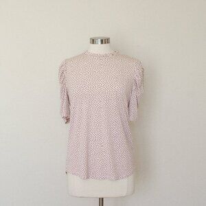 Adrianna Papell Polka dots blush top